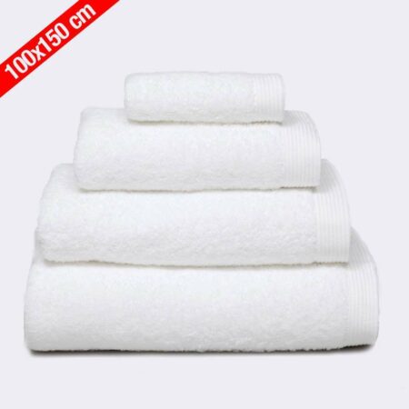 Toalla para baño 'color Blanco de Rizo Americano' 100% algodón medidas 100x150cm