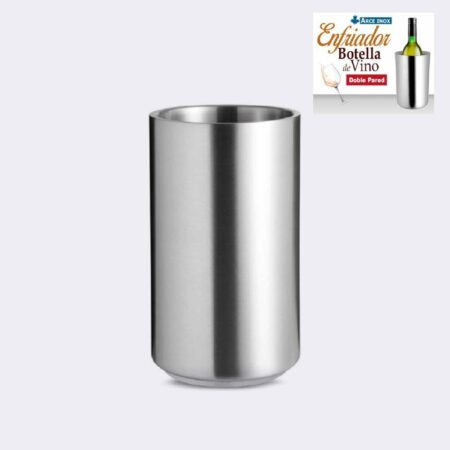 Cubo 'Refrigerador de Vino' de acero inoxidable de 12x18cm
